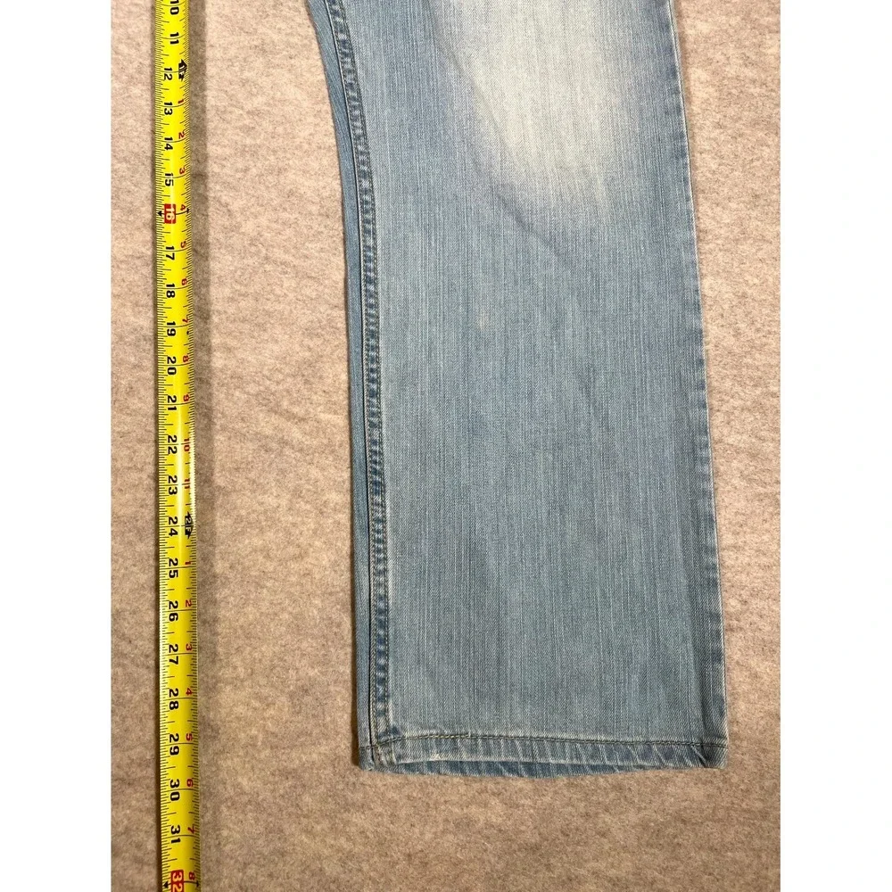 Levis 501 Original Fit Jeans Men 36x36 Blue Denim Cotton Straight Leg Light Wash